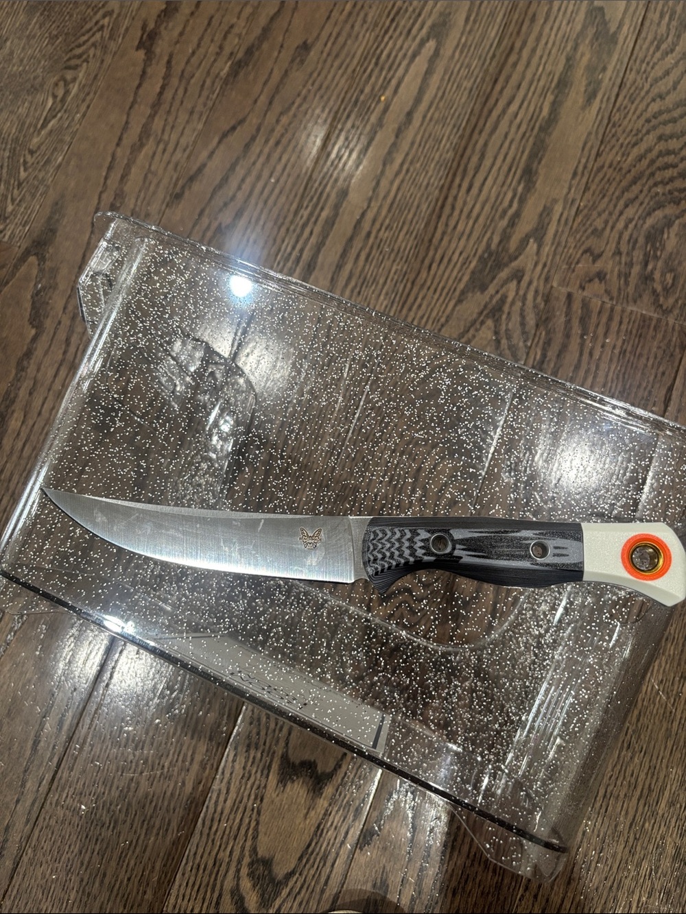 Benchmade 7" Fillet Knife with Black Handle and White Accent